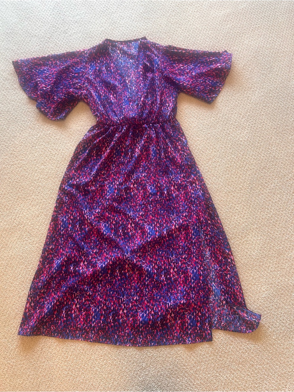 Nordstrom Women’s ' Purple & Pink Patterned Midi Dress